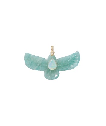 PRO - PHOENIX Charm serti Amazonite Opale, Bélière Diamant france