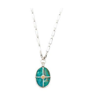 PRO - OCTAVE Sautoir Chrysocolle Silver 50-70% off 