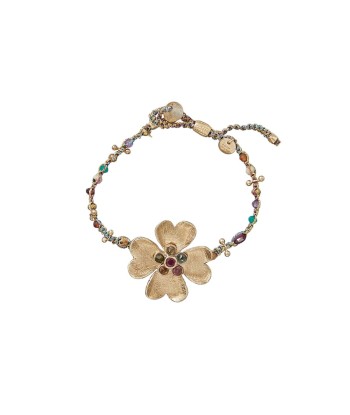 PRO - KASHA Bracelet Macramé Flower, Argent plaqué Or 24 cts Comparez plus de prix