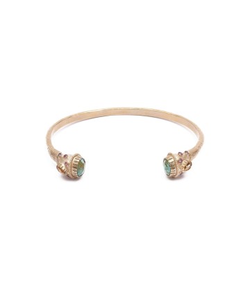 PRO - RAJAH Bracelet jonc Turquoise - plaqué or 24 cts du meilleur 