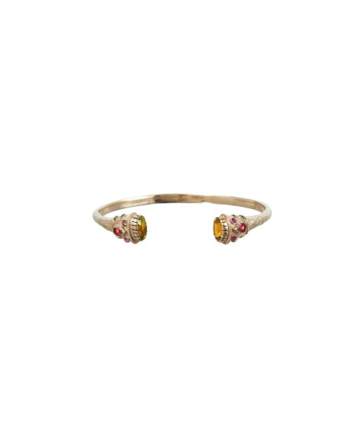 PRO - RAJAH Bracelet jonc Citrine - plaqué or 24 cts Par le système avancé 