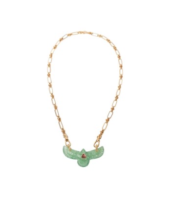 SHAMAN Collier Phoenix Sacré Quartz vert - Doré 24 cts suggérées chez