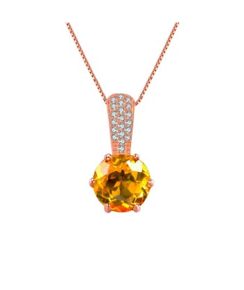 Collier Citrine "Madeline" en Argent 925 de technologie