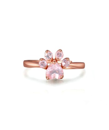 Bague Quartz Rose "Daria" en Argent 925 plus qu'un jeu 