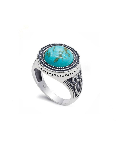 Bague Homme Pierre Turquoise "Isaakios" en Argent 925 offre 