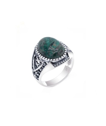 Bague Homme Pierre Agate "Maël" en Argent 925 pas cher