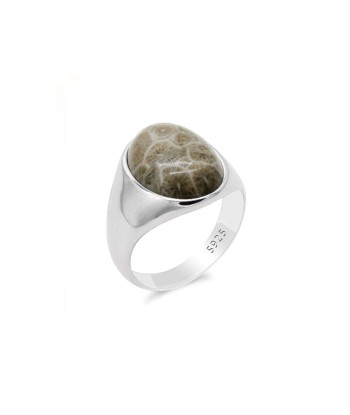 Bague Corail Fossile "Kalia" outlet