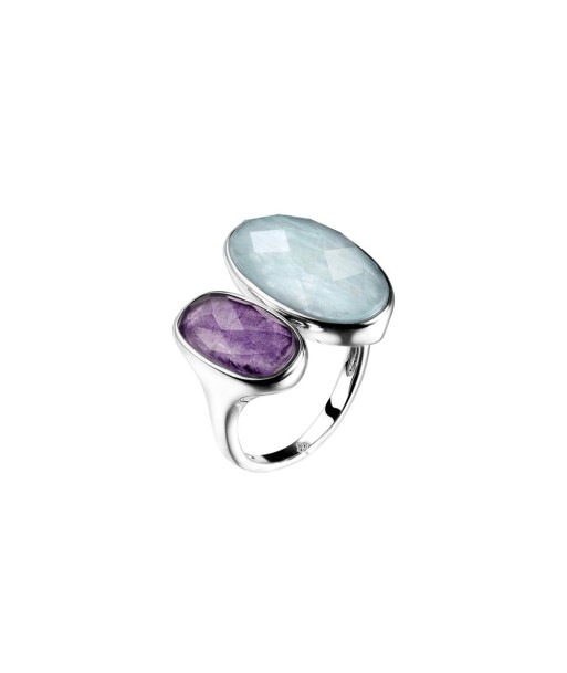 Bague Amazonite & Fluroite "Callisto" en Argent 925 les ctes