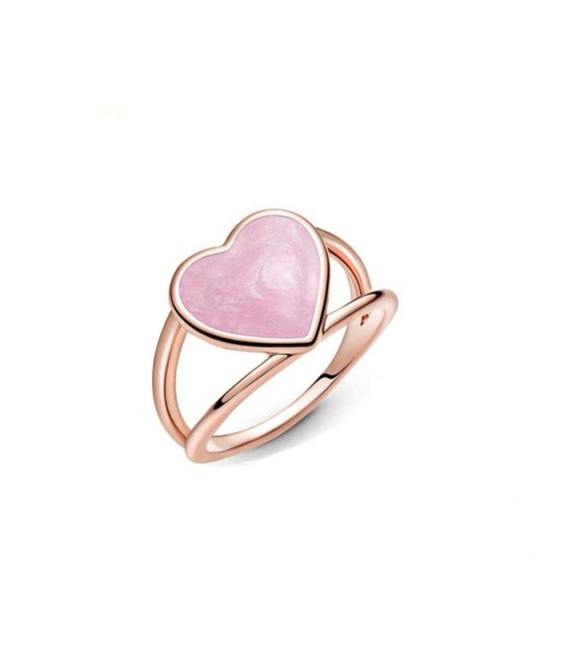 Bague Coeur Zircon Rose "Cyane" Livraison rapide