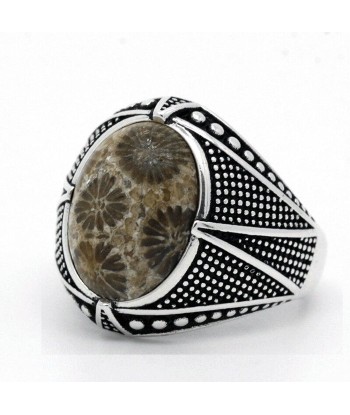 Bague Homme Pierre Corail "Matteo" en Argent 925 sélection de produits