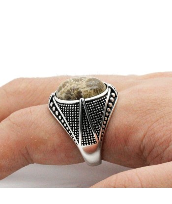 Bague Homme Pierre Corail "Matteo" en Argent 925 sélection de produits