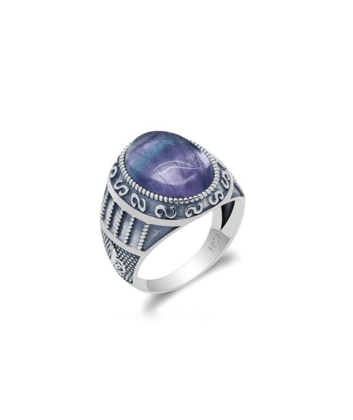 Bague Homme Fluorite "Anselmo" Argent 925 Voir les baskets