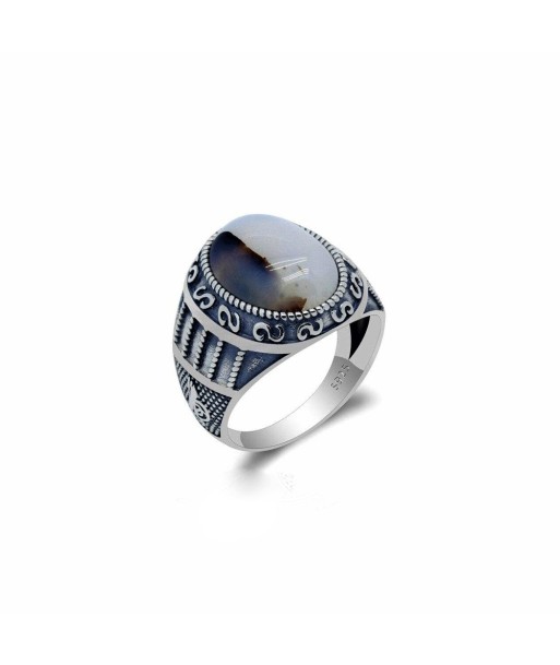 Bague Masculine Onyx "Lorival" en Argent 925 50-70% off 