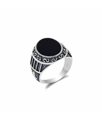 Bague Homme Agate "Zayn" en Argent 925 2 - 3 jours ouvrés.