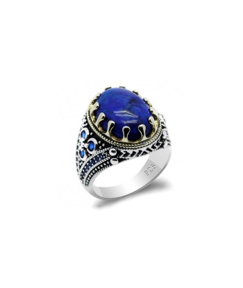 Bague Masculine Lapis Lazuli "Zelindra" en Argent Pour