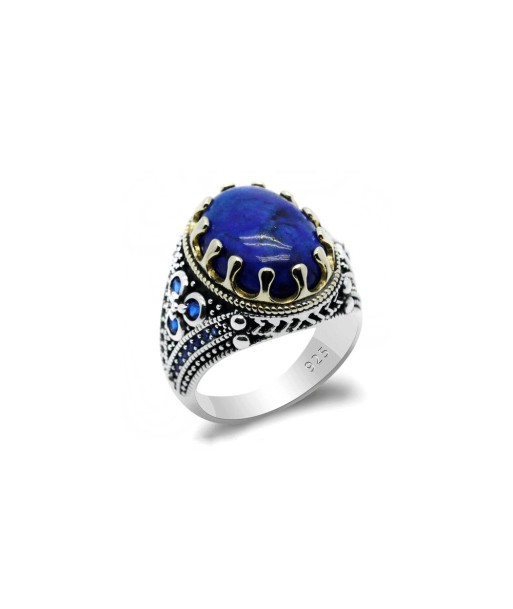 Bague Masculine Lapis Lazuli "Zelindra" en Argent Pour