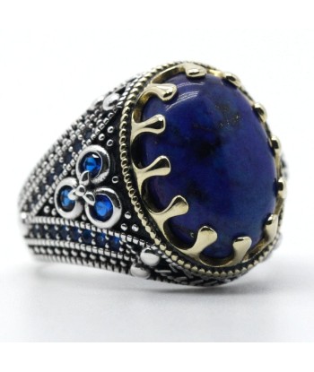 Bague Masculine Lapis Lazuli "Zelindra" en Argent Pour