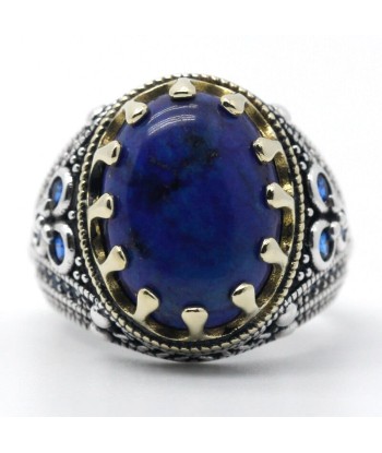 Bague Masculine Lapis Lazuli "Zelindra" en Argent Pour