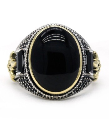 Bague Masculine Onyx "Benício" en Argent 925 Les magasins à Paris