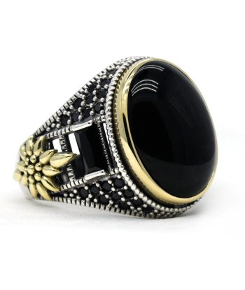 Bague Masculine Onyx "Benício" en Argent 925 Les magasins à Paris