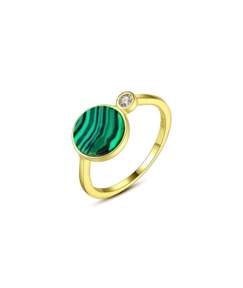 Bague Pierre Malachite "Selene" en Argent Sterling ouvre sa boutique