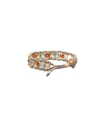 STROMBOLI Bracelet Hessonite, Topaze, Citrine, Argent plaqué Or ou a consommer sur place