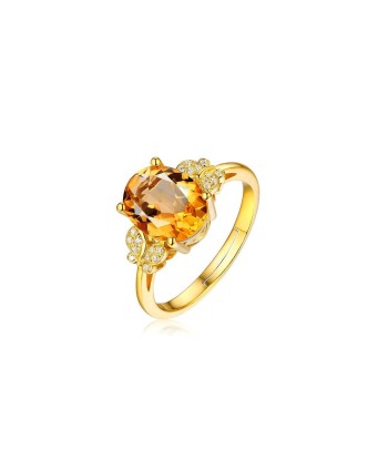 Bague Citrine Papillon "Sophia" en Argent 925 livraison et retour toujours gratuits