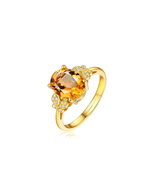 Bague Citrine Papillon "Sophia" en Argent 925 livraison et retour toujours gratuits