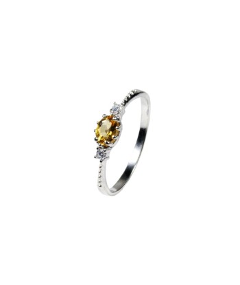 Bague Citrine Éclat "Raphaëlle" en Argent 925 les ligaments