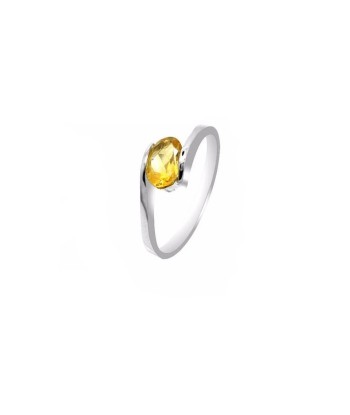 Bague Citrine Charme "Emma" en Argent 925 de votre