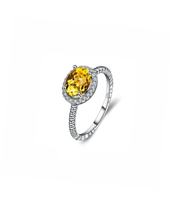 Bague Citrine "Aurora" en Argent Sterling outlet