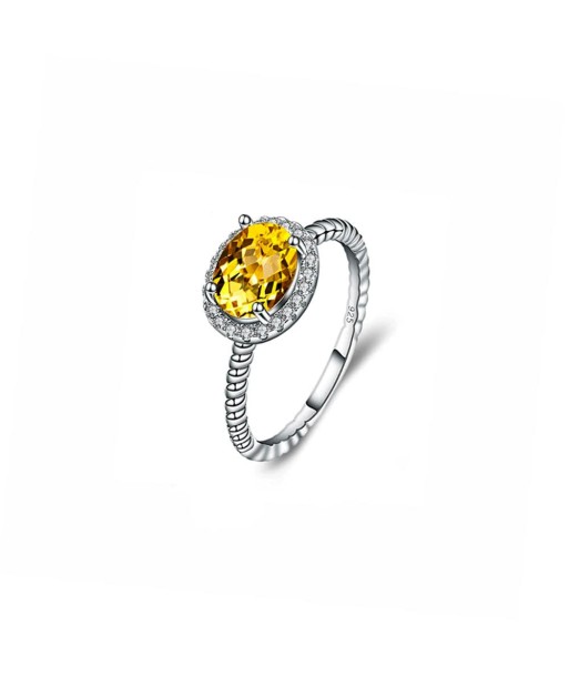 Bague Citrine "Aurora" en Argent Sterling outlet