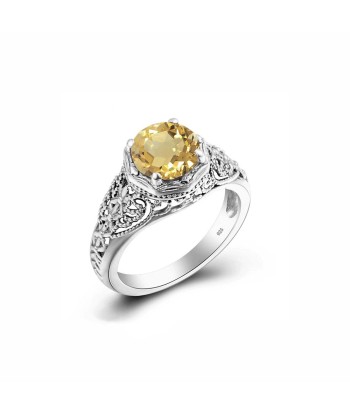 Bague Pierre Citrine Divine "Elena" en Argent 925 vente chaude votre 