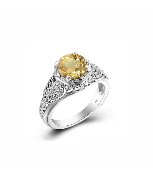 Bague Pierre Citrine Divine "Elena" en Argent 925 vente chaude votre 