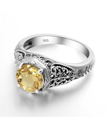 Bague Pierre Citrine Divine "Elena" en Argent 925 vente chaude votre 