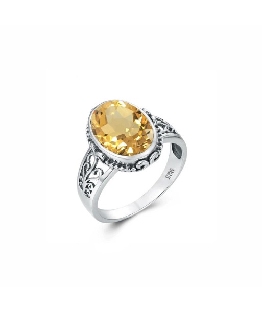 Bague Citrine Baroque "Aria" en Argent 925 l'achat 