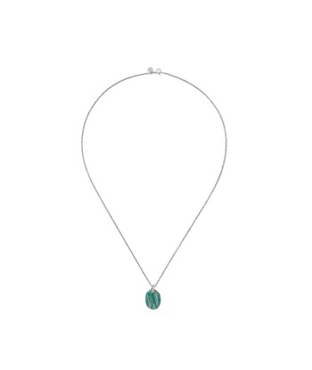 CAURI Collier Amazonite Argent vieilli, Bélière Diamant offre 