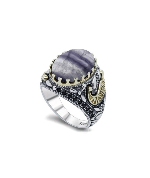 Bague Masculine Fluorite "Flory" en Argent 925 2023