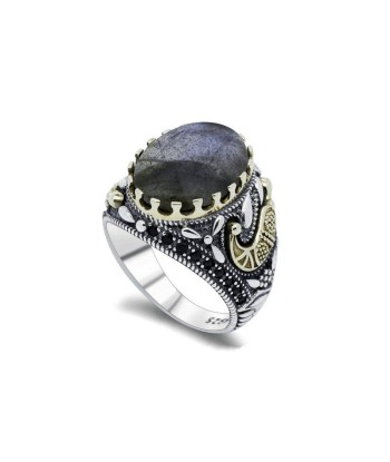 Bague Homme Labradorite "Aaron" en Argent 925 50% de réduction en Octobre 2024