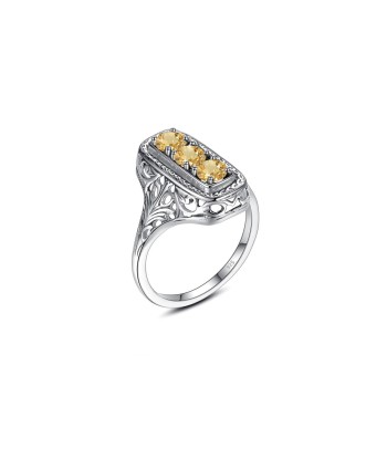 Bague Citrine Mystique "Luna" en Argent 925 Profitez des Offres !