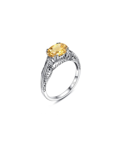 Bague Pierre Citrine "Alice" en Argent Sterling en ligne des produits 