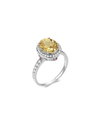 Bague Citrine Éclatante "Clara" en Argent Sterling Fin de série