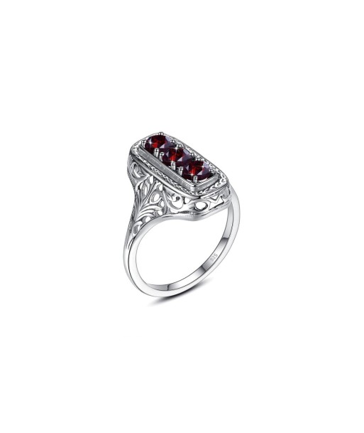 Bague Grenat "Lova" en Argent Sterling est présent 