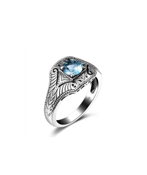 Bague Aigue Marine "Eulalia" en Argent Sterling 50% de réduction en Octobre 2024