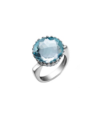 Bague Aigue Marine "Ondine" en Argent 925 en ligne des produits 