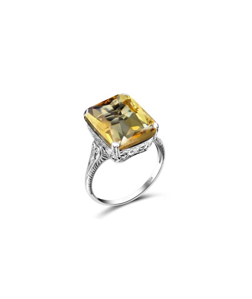 Bague Citrine Douceur "Celestia" en Argent 925 sur le site 