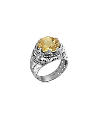 Bague Citrine "Oriana" en Argent Sterling l'évolution des habitudes 