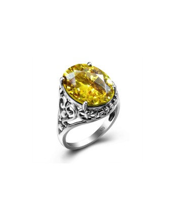 Bague Citrine Précieuse "Seraphina" en Argent 925 français