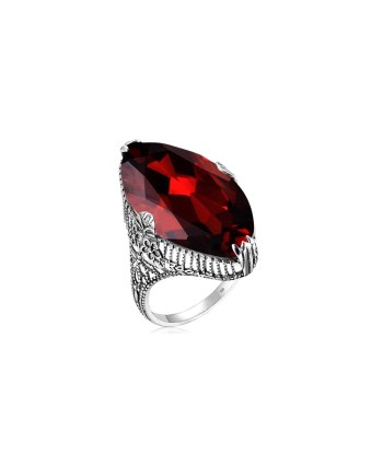 Bague Grenat "Thyra" en Argent 925 de l' environnement