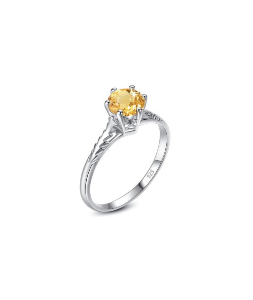 Bague Citrine "Alezia" en Argent Sterling 2024